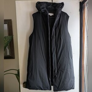 MNG Mango Women's Black Hooded Winter Vest. US S.